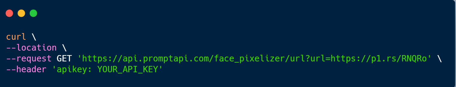 Face Pixelizer API Code Sample