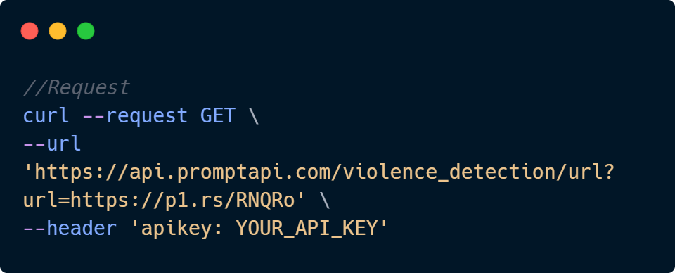Violence Detection API Code Sample